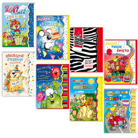 Kartki urodzinowe dziecięce.