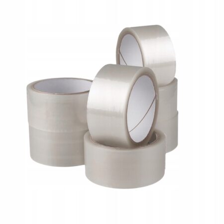 Taśma pakowa klejąca przezroczysta karton 48mm x 60m zestaw 20 rolek.