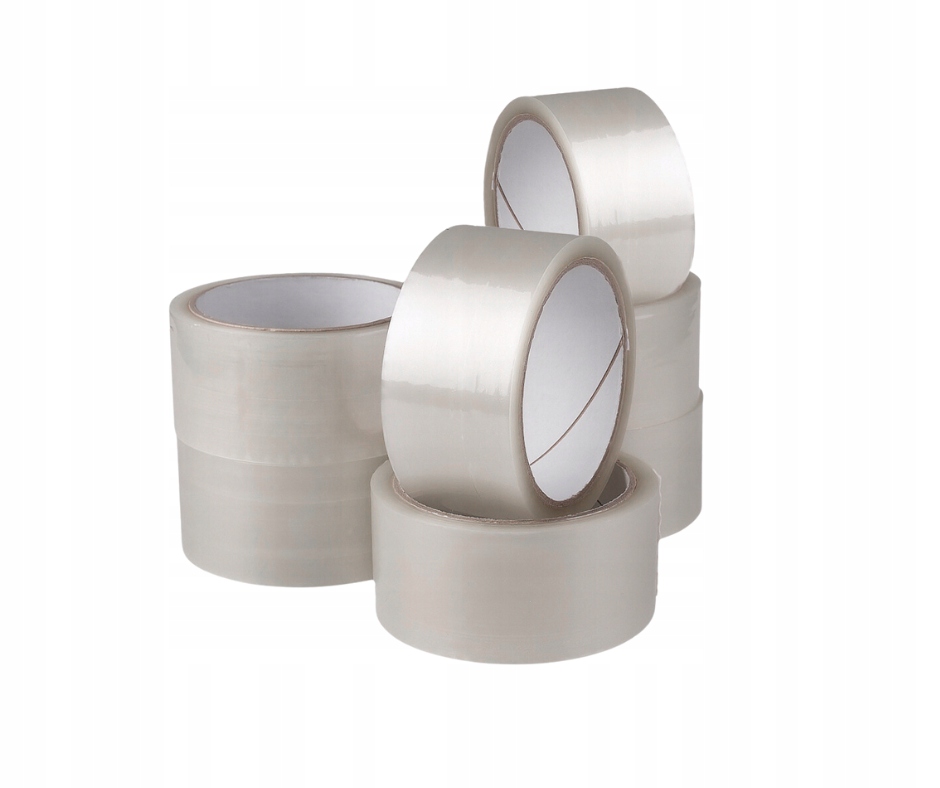 Taśma pakowa klejąca przezroczysta karton 48mm x 60m zestaw 20 rolek.