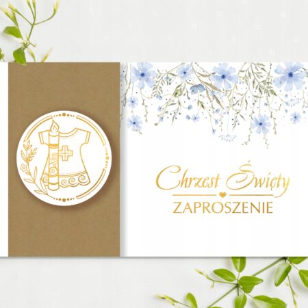 Zaproszenie na uroczystość Chrztu Świętego.