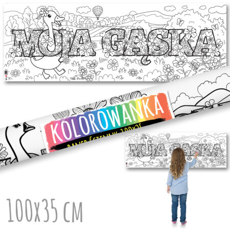 Kolorowanka Moja Gąska Baner Ścienny 100x35 cm.