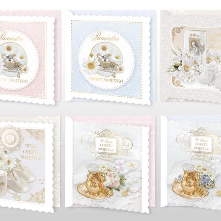 Kartki pamiątka Chrztu Świętego.