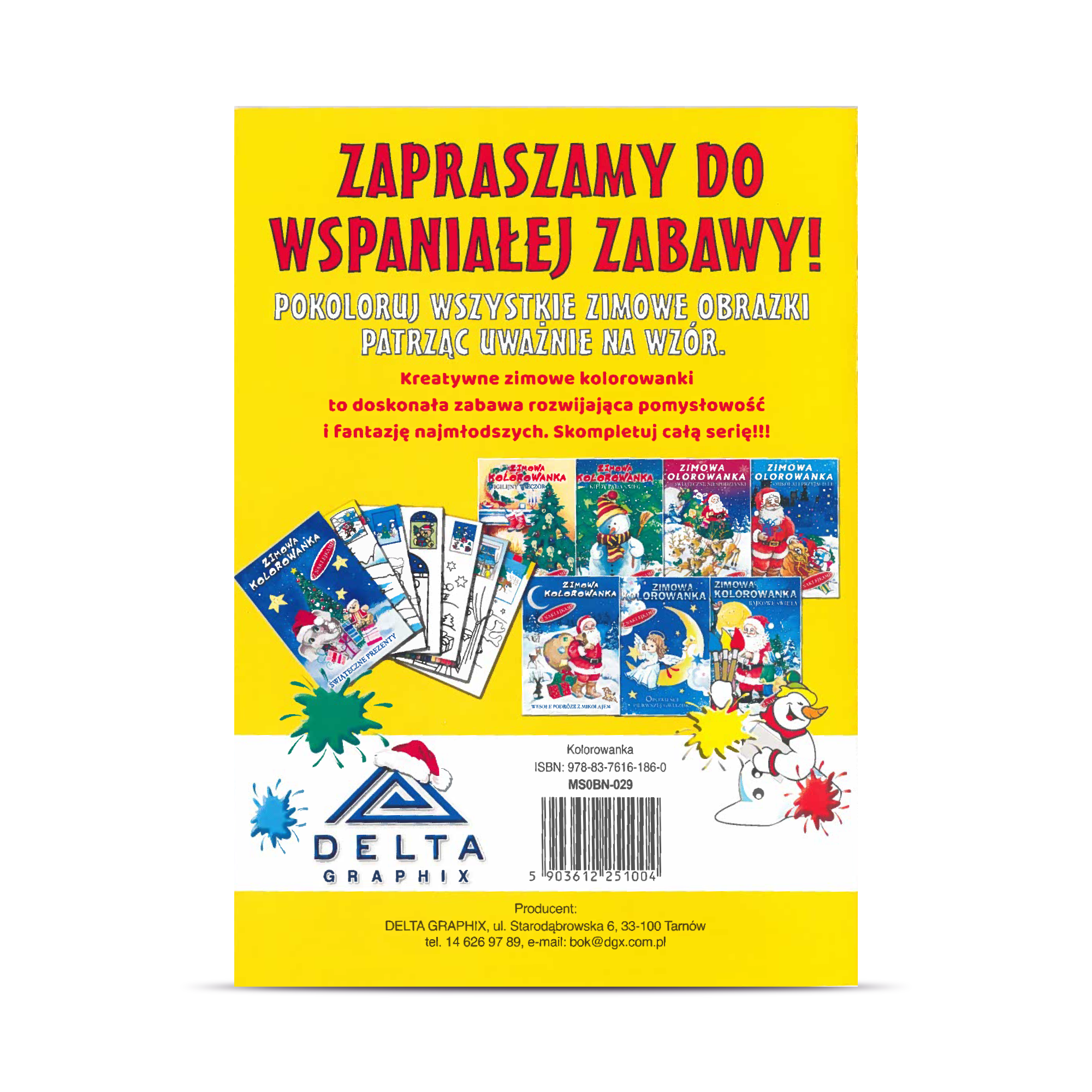 Kreatywne zimowe kolorowanki dla dzieci z motywem bożonarodzeniowym