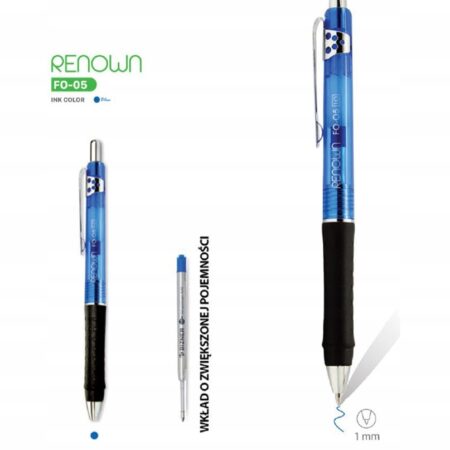 FlexOffice Długopis Automatyczny Kulkowy 1mm Niebieski.