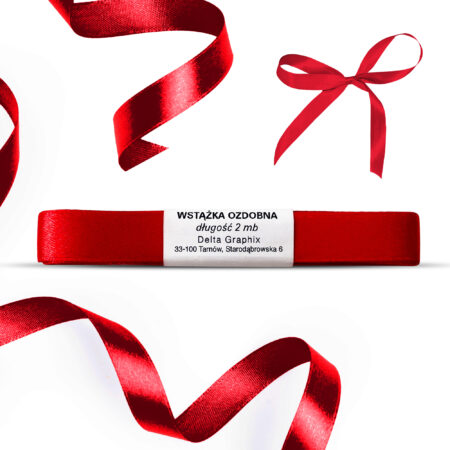 Wstążka ozdobna Delta Graphix czerwona o długości 2 m