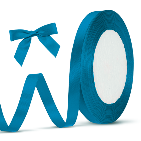 Wstążka rypsowa 1,2 cm x 25 y turkusowa.