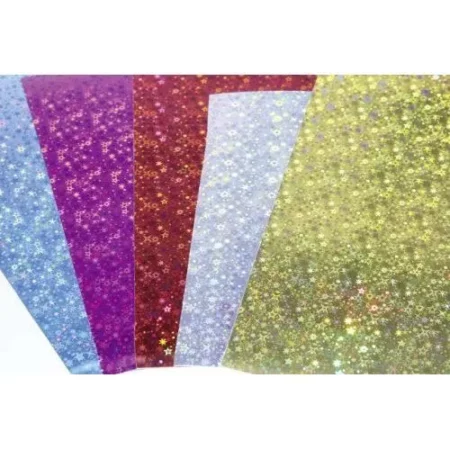 papier metalizowany w róznych kolorach, 5 sztuk
