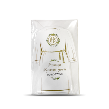 Zaproszenie na uroczystość Pierwszej Komunii Świętej.