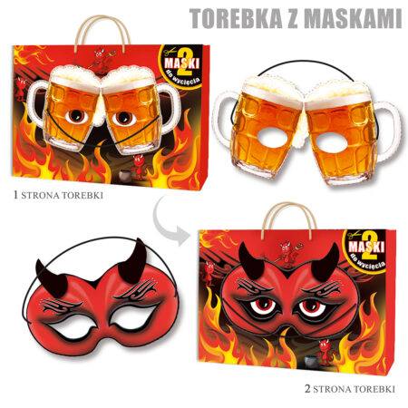 Mix dwóch torebek do pakowania prezentów z maskami do wycięcia