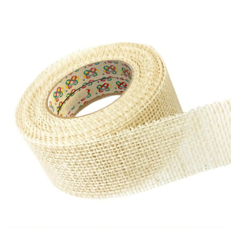 Taśma wstążka siatkowa écru dekoracyjna 5cm x 10 metrów.