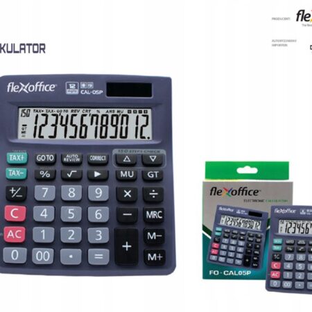 FlexOffice kalkulator biurowy czarny.