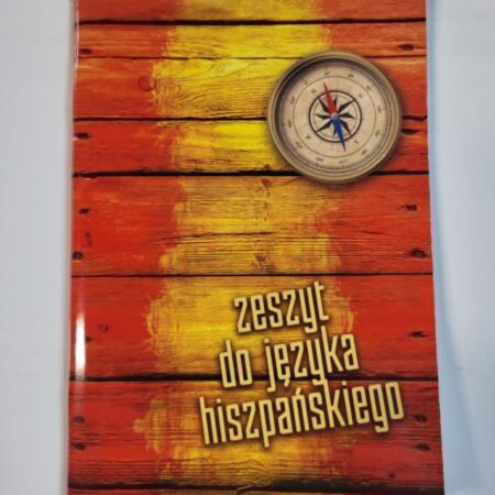 Zeszyt do języka hiszpańskiego, czerwono-żółty.