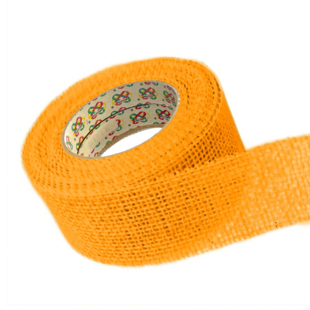Taśma wstążka siatkowa pomarańczowa dekoracyjna 5cm x 10 metrów.