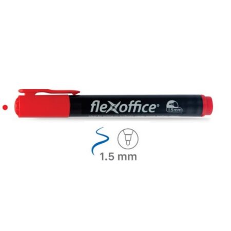 FlexOffice Marker Permanentny Czerwony 1,5 mm.