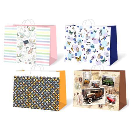 Torebki ozdobne w różnych wariantach.