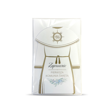 Zaproszenie na uroczystość Pierwszej Komunii Świętej.