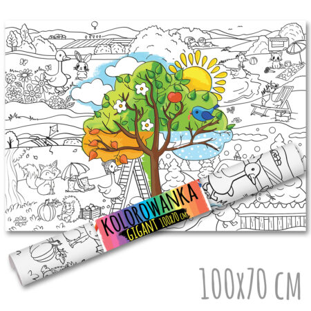 Kolorowanka GIGANT Baner Ścienny 100x70 cm.