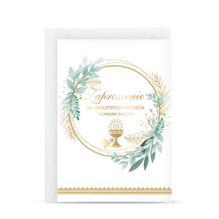 Zdjęcie Przedstawia; Zaproszenie na Komunię