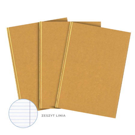 Zeszyty ze złotą okładką.