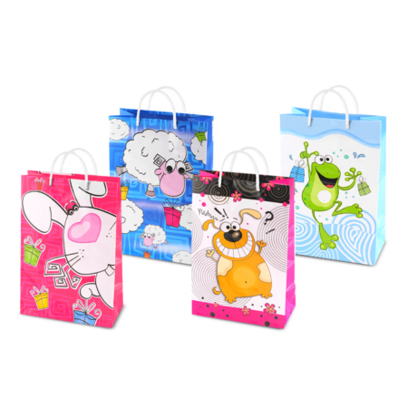 Torebki ozdobne dziecięce ze zwierzątkami.