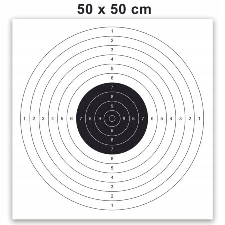 Tarcza strzelecka papierowa 50 x 50 cm.