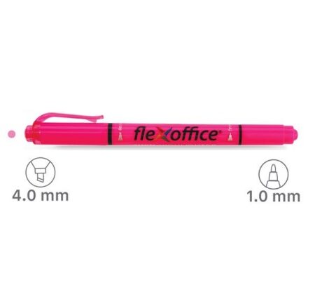 FlexOffice Marker Zakreślacz Różowy 1 mm / 4 mm.