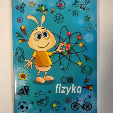 Zeszyt do fizyki, niebieski.