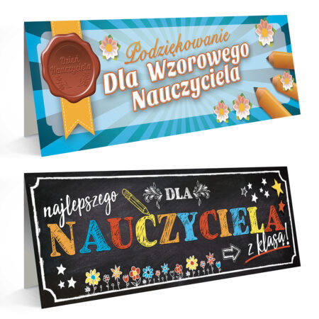 Kartka ozdobna z okazji dnia nauczyciela.