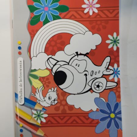 Zeszyt z okładką do kolorowania samolot.