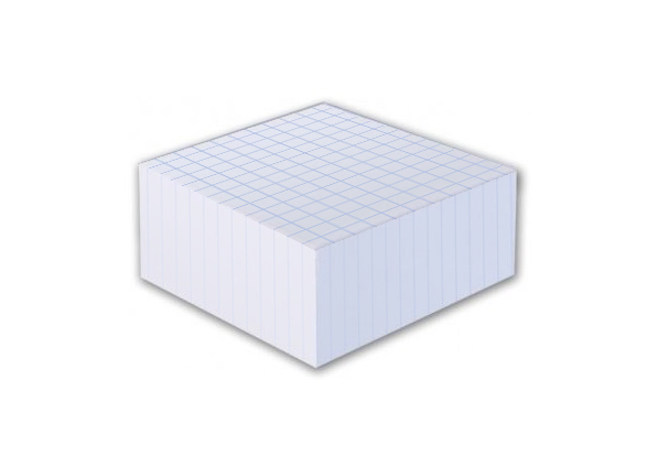 Kostka biurowa kratka nieklejona karteczki 90 x 90 x 90 mm.