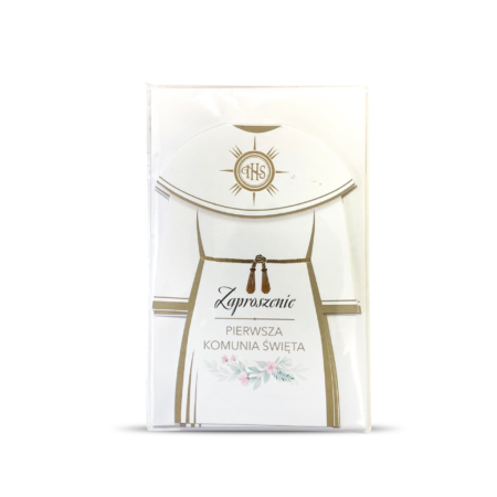 Zaproszenie na uroczystość Pierwszej Komunii Świętej.