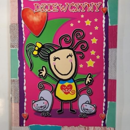 Zeszyt z dziewczynką z kotami.