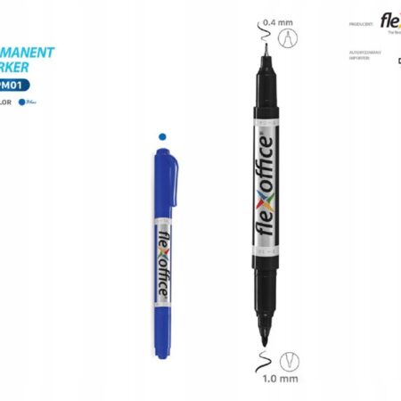 FlexOffice dwustronne markery niebieskie.