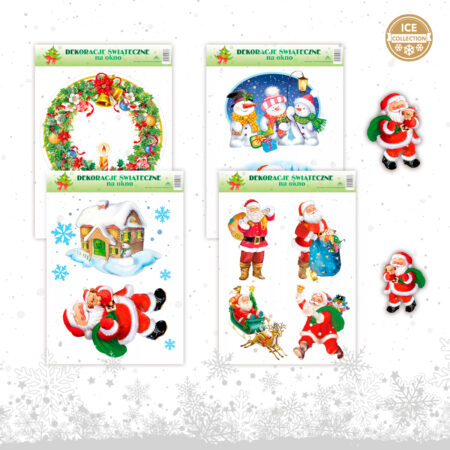 Dekoracje świąteczne na okno, różne warianty.