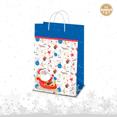 Torebka ozdobna bożonarodzeniowa ze świętym Mikołajem.