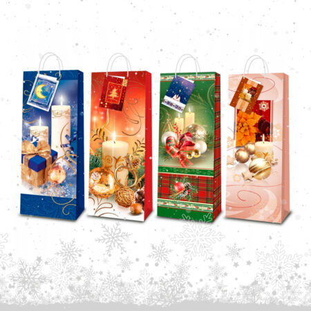 Torebki ozdobne bożonarodzeniowe, różne wzory.