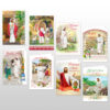 8 wzorów karnetów wielkanocnych, wzory religijne mix