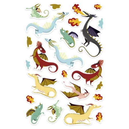 naklejki ozdobne z motywem smoków, różne wzory