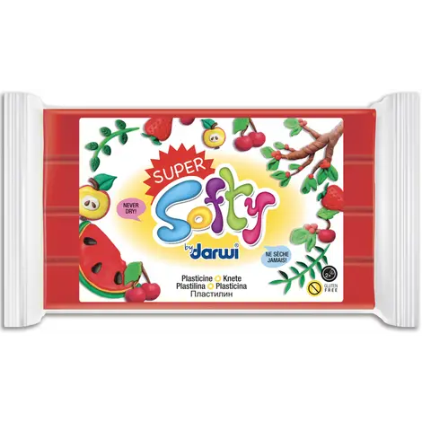 Masa plastyczna do Modelowania - Super Softy - 350g - Czerwona