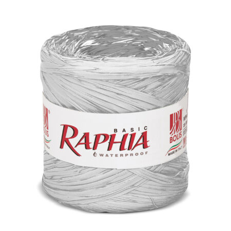 Zdjęcie przedstawia: Rafia Syntetyczna Ozdobna 5 m w kolorze srebrnym