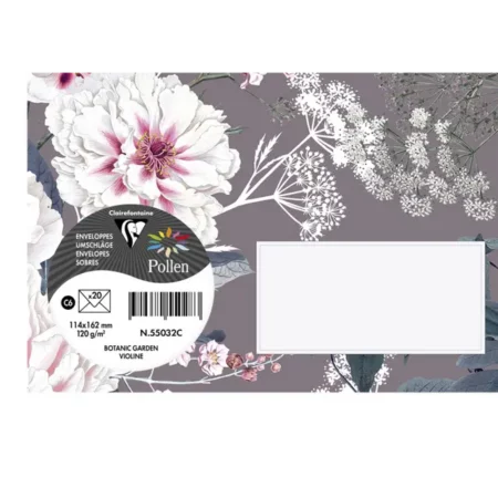 : Kolorowe Koperty - Kwiatowe - 114x162mm - 120g/m² - 20 Sztuk -