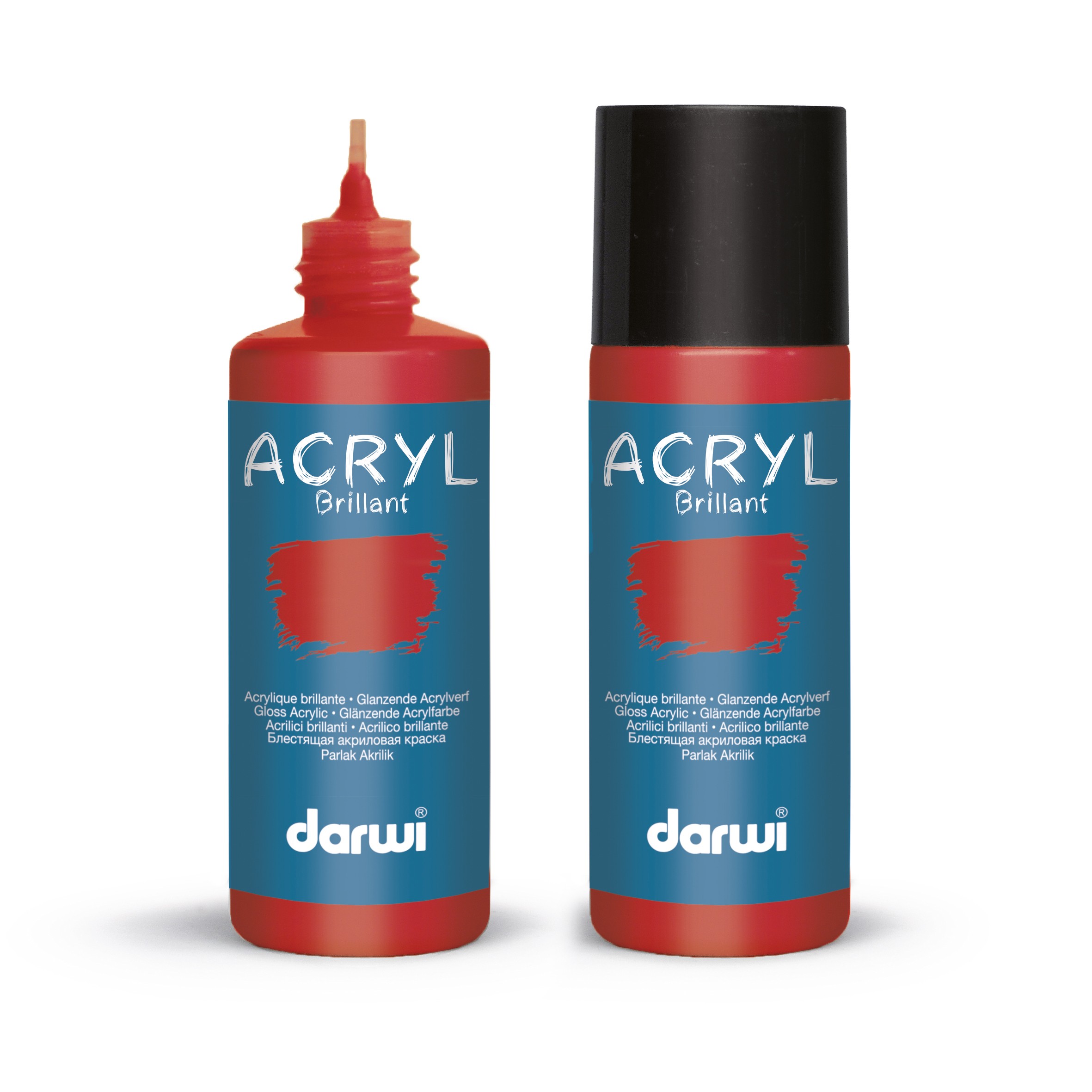 : Farba Akrylowa Błyszcząca - 80ml Czerwona