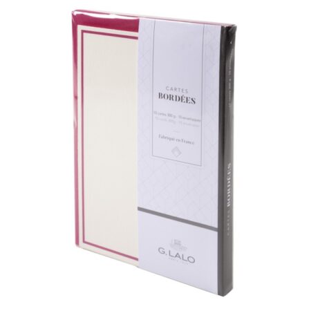 Zestaw 10 Kart + 10 Kopert - Z Obramowaniem - 300g/m² - Malinowe