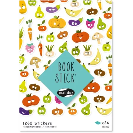 książeczka z naklejkami, 1262 naklejek, mix różnych wzorów, book stick maildor