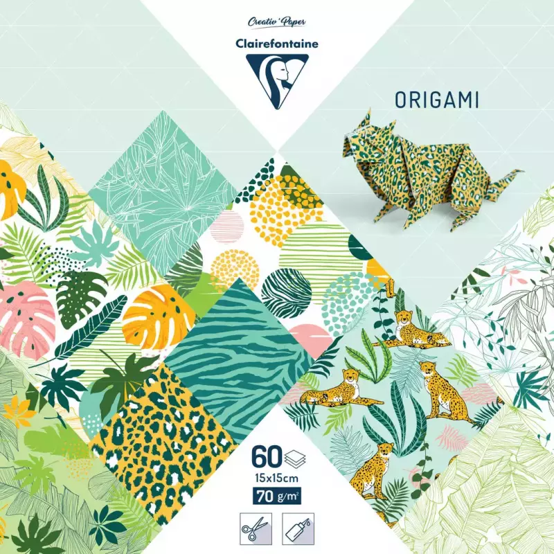 papier do origami w egzotyczne wzory.