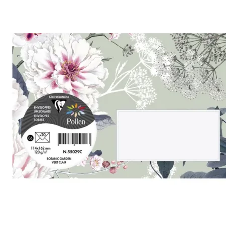 : Kolorowe Koperty - Kwiatowe - 114x162mm - 120g/m² - 20 Sztuk