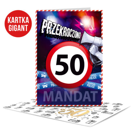 Karnet Urodzinowy 50 Lat Mandat