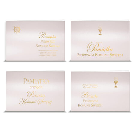 zdjecie przedstawia: Pamiątka Komunijna w formie Książeczki na papierze Perłowym
