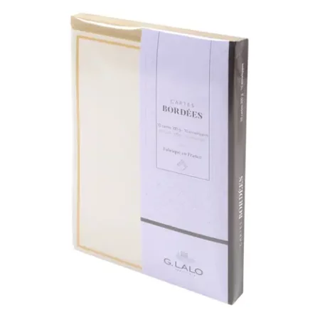 Zestaw 10 Kart + 10 Kopert - Z Obramowaniem - 300g/m² - Piaskowe