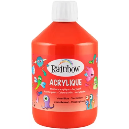 Zdjęcie przedstawia Farba Akrylowa - 500ml Czerwona